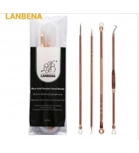 Профессиональный набор инструментов для удаления акне и чёрных точек Lanbena, Rose Gold