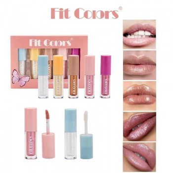 Fit Colors Подарочный набор перламутровых блесков для губ с матовым финишем, 5 шт.