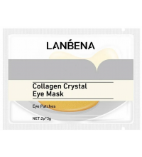 Lanbena Гидрогелевые патчи для глаз Collagen Crystal Eye Mask, золотые