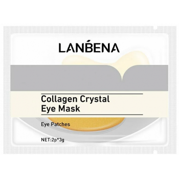Lanbena Гидрогелевые патчи для глаз Collagen Crystal Eye Mask, золотые